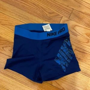 Blue Nike pro spandex